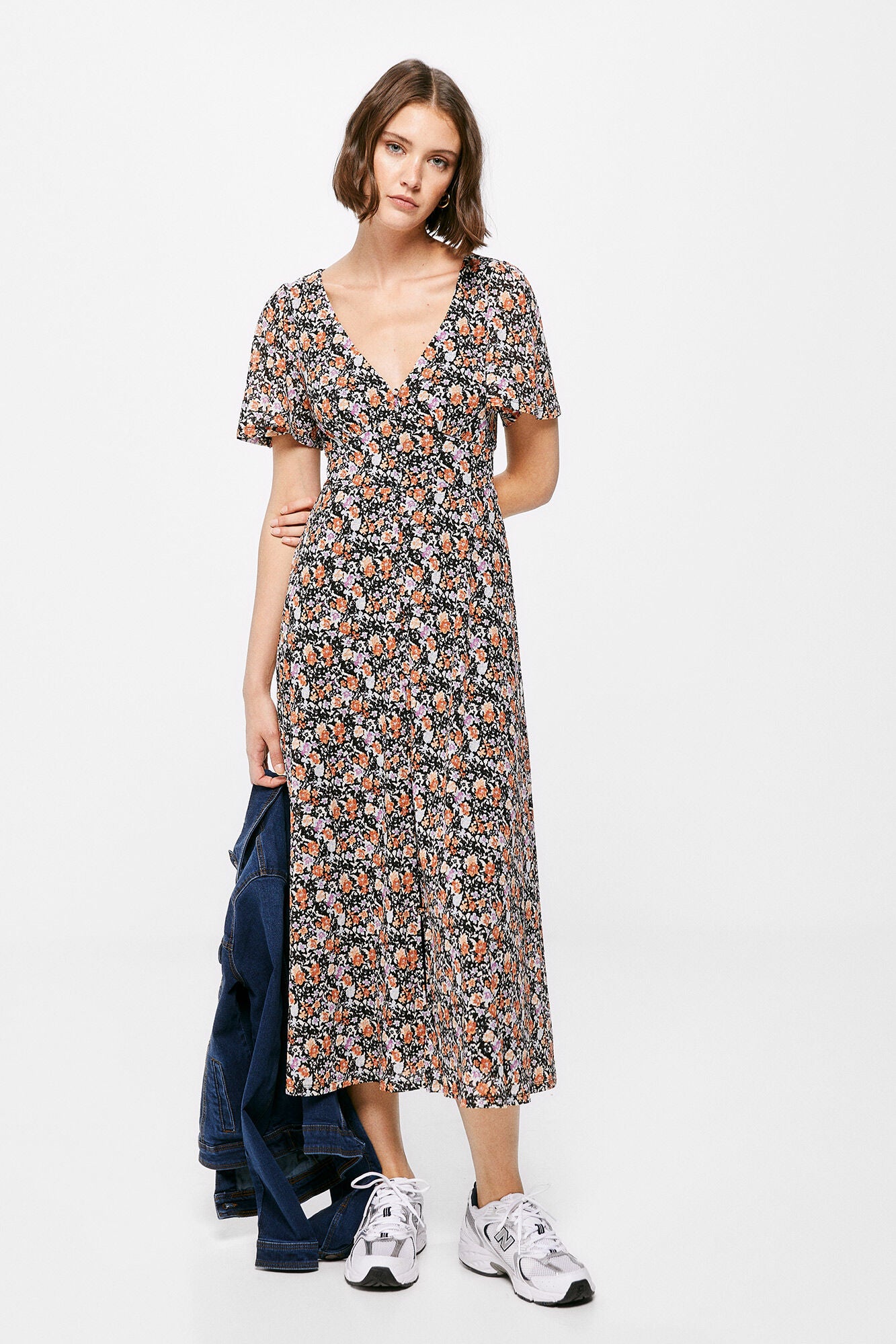 SpringField | Midi Dress with Flight Sleeves | Dress – Springfield KSA